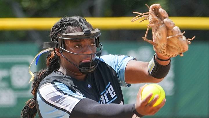 Delaware District 3 starting pitcher Cierra Lewis delivers in D3’s 12-1 win against Asia-Pacific to finish pool play undefeated in the Senior League Softball World Series, Aug 6, 2026 at the Lower Sussex Little League Complex. D3 earned the top seed in their half of the bracket with elimination play beginning August 7, 2026. Delaware District 3 starting pitcher Cierra Lewis delivers in D3’s 12-1 win against Asia-Pacific to finish pool play undefeated in the Senior League Softball World Series, Aug 6, 2026 at the Lower Sussex Little League Complex. D3 earned the top seed in their half of the bracket with elimination play beginning August 7, 2026.