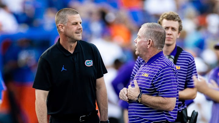 Florida Gators head coach Billy Napier and LSU Tigers head coach Brian Kelly were in similar spots when both were hired at their current schools. Florida Gators head coach Billy Napier and LSU Tigers head coach Brian Kelly were in similar spots when both were hired at their current schools.
