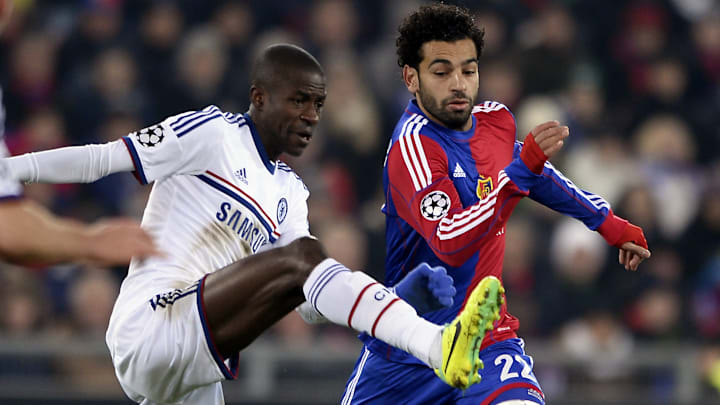 Salah atuou com a camisa do Basel antes de se mudar para o Chelsea.