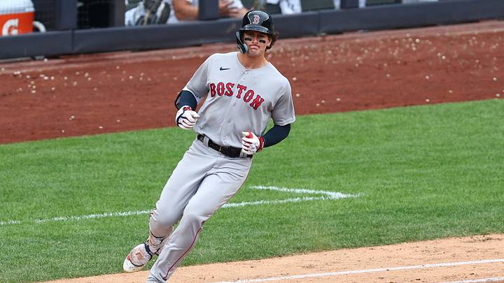 Aug 30, 2026; Bronx, New York, USA; Boston Red Sox outfielder Roman Anthony (19) hits a single during the sixth inning against the New York Yankees at Yankee Stadium. Mandatory Credit: Vincent Carchietta-Imagn Images Aug 30, 2026; Bronx, New York, USA; Boston Red Sox outfielder Roman Anthony (19) hits a single during the sixth inning against the New York Yankees at Yankee Stadium. Mandatory Credit: Vincent Carchietta-Imagn Images