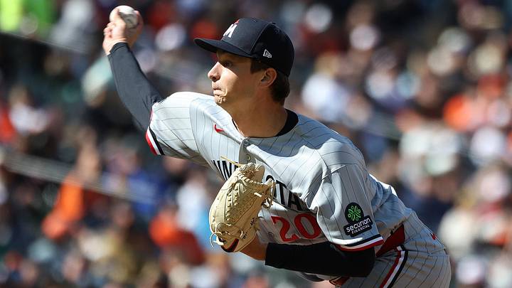 Mar 29, 2026; Baltimore, Maryland, USA; Minnesota Twins pitcher Mick Abel (20) throws during the fifth inning against the Baltimore Orioles at Oriole Park at Camden Yards. Mar 29, 2026; Baltimore, Maryland, USA; Minnesota Twins pitcher Mick Abel (20) throws during the fifth inning against the Baltimore Orioles at Oriole Park at Camden Yards.