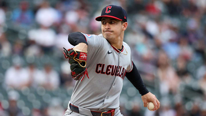 Sep 20, 2025; Minneapolis, Minnesota, USA; Cleveland Guardians starting pitcher Logan Allen (26) delivers a pitch against the Minnesota Twins during the first inning of game two of a double header at Target Field. Mandatory Credit: Matt Krohn-Imagn Images Sep 20, 2025; Minneapolis, Minnesota, USA; Cleveland Guardians starting pitcher Logan Allen (26) delivers a pitch against the Minnesota Twins during the first inning of game two of a double header at Target Field. Mandatory Credit: Matt Krohn-Imagn Images
