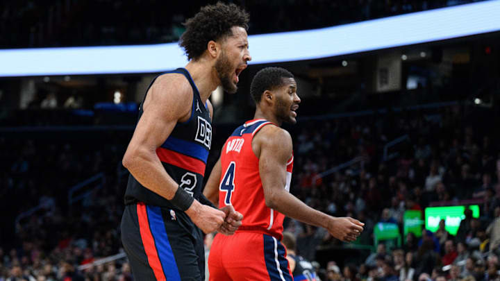 Mar 29, 2024; Washington, District of Columbia, USA; Detroit Pistons guard Cade Cunningham (2): Reggie Hildred-USA TODAY Sports