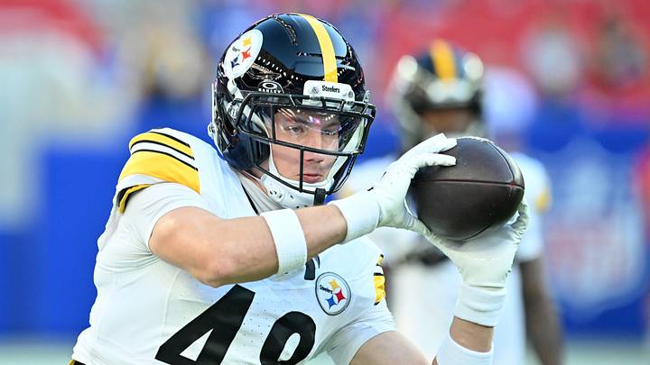 Aug 27, 2026; Orchard Park, New York, USA; Pittsburgh Steelers defensive back Jack Henderson (48) warms up prior to the game against the Buffalo Bills at New Highmark Stadium. Mandatory Credit: Mark Konezny-Imagn Images Aug 27, 2026; Orchard Park, New York, USA; Pittsburgh Steelers defensive back Jack Henderson (48) warms up prior to the game against the Buffalo Bills at New Highmark Stadium. Mandatory Credit: Mark Konezny-Imagn Images