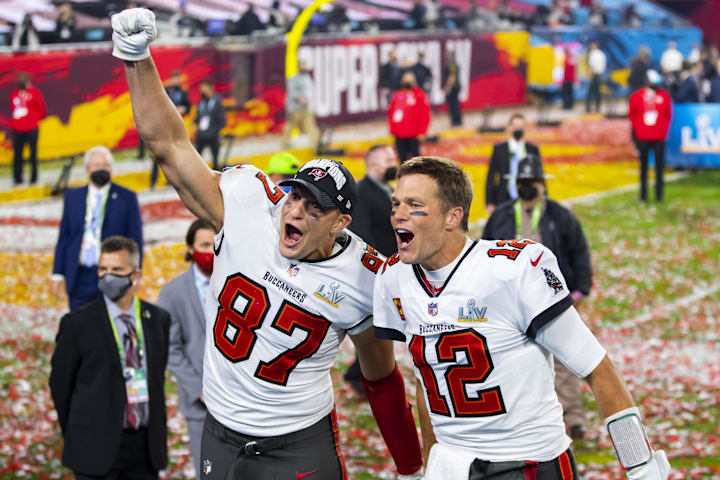 Rob Gronkowski and Tom Brad