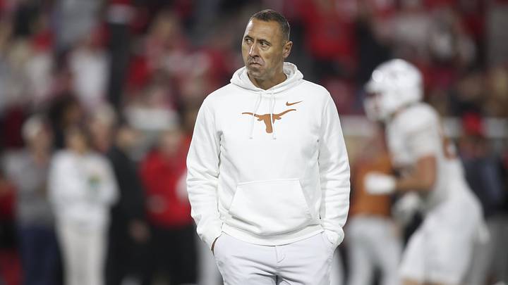 Nov 15, 2025; Athens, Georgia, USA; Texas Longhorns head coach Steve Sarkisian looks on prior to a game against the Georgia Bulldogs at Sanford Stadium. Mandatory Credit: Brett Davis-Imagn Images Nov 15, 2025; Athens, Georgia, USA; Texas Longhorns head coach Steve Sarkisian looks on prior to a game against the Georgia Bulldogs at Sanford Stadium. Mandatory Credit: Brett Davis-Imagn Images
