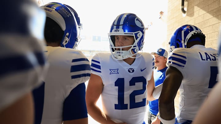 Jake Retzlaff addresses his teammates in the tunnel pregame.