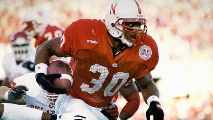 Ahman Green carries the ball against Oklahoma.