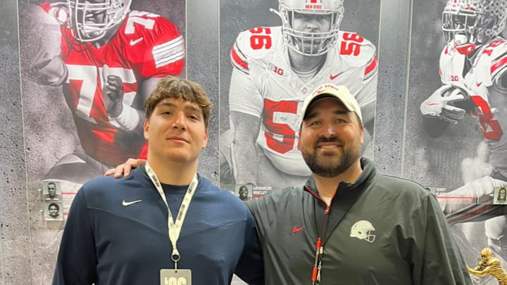 Sam Greer on a visit to Ohio State