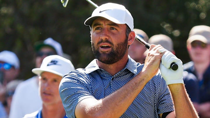 Scottie Scheffler made the cut with just one shot to spare Friday at the Players Championship. Scottie Scheffler made the cut with just one shot to spare Friday at the Players Championship.