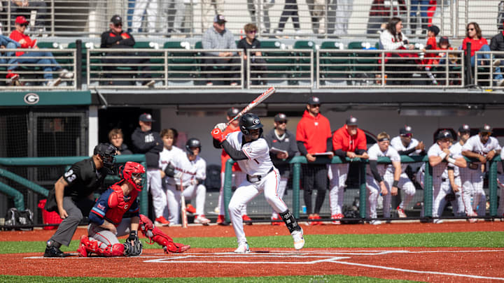 Tre Phelps in the batters box Tre Phelps in the batters box