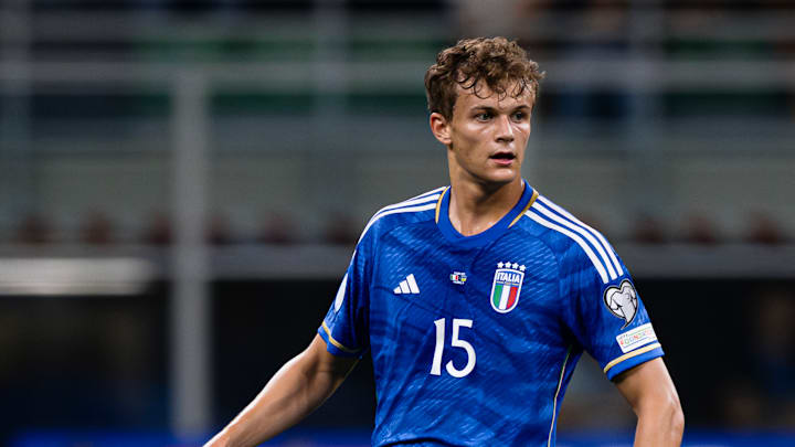 Giorgio Scalvini of Italy in action during the UEFA EURO...