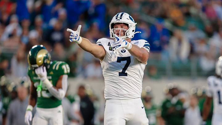 BYU tight end Walker Lyons against Colorado StateBYU Football BYU tight end Walker Lyons against Colorado StateBYU Football