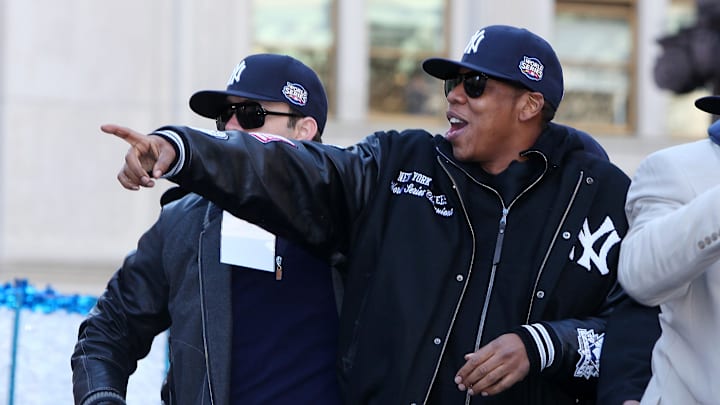 Jay-Z asistió a la caravana de equipo campeón de los Yankees en 2009