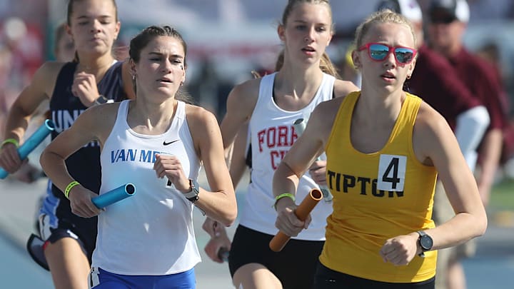 Noelle Steines of Tipton scored her fourth 3,000-meter title at the Iowa high school state track and field championships on Thursday.