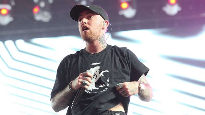 Apr 21, 2017; Indio, CA, USA;  Mac Miller performs during the Coachella Valley Music and Arts Festival at Empire Polo Club. Mandatory Credit: Jay Calderon/The Desert Sun via USA TODAY NETWORK