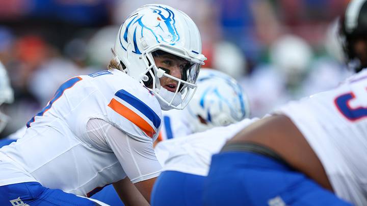 Boise State Broncos quarterback Maddux Madsen. Boise State Broncos quarterback Maddux Madsen.