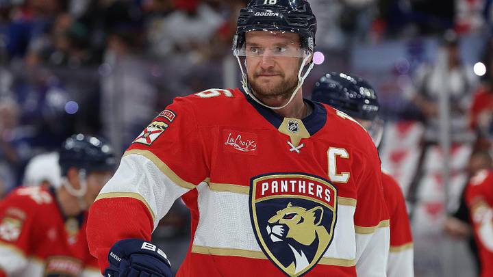 May 11, 2025; Sunrise, Florida, USA; Florida Panthers center Aleksander Barkov (16) warms up against the Toronto Maple Leafs before game four of the second round of the 2025 Stanley Cup Playoffs at Amerant Bank Arena. Mandatory Credit: Kim Klement Neitzel-Imagn Images May 11, 2025; Sunrise, Florida, USA; Florida Panthers center Aleksander Barkov (16) warms up against the Toronto Maple Leafs before game four of the second round of the 2025 Stanley Cup Playoffs at Amerant Bank Arena. Mandatory Credit: Kim Klement Neitzel-Imagn Images