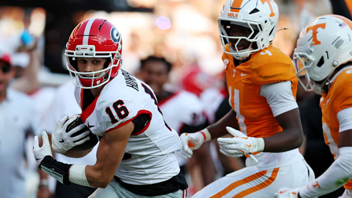 Georgia Bulldogs wide receiver London Humphreys 