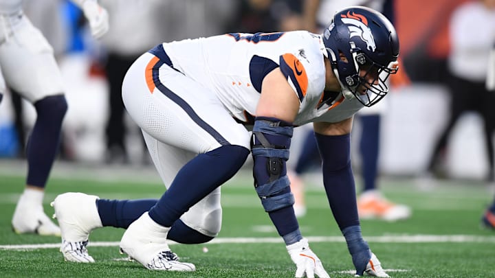 CINCINNATI, OH - DECEMBER 28: Denver Broncos Defensive Lineman Zach Allen (99) lines up for a play during the NFL, American Football Herren, USA football game between the Denver Broncos and the Cincinnati Bengals on December 28, 2024, at Paycor Stadium in Cincinnati, Ohio. CINCINNATI, OH - DECEMBER 28: Denver Broncos Defensive Lineman Zach Allen (99) lines up for a play during the NFL, American Football Herren, USA football game between the Denver Broncos and the Cincinnati Bengals on December 28, 2024, at Paycor Stadium in Cincinnati, Ohio.