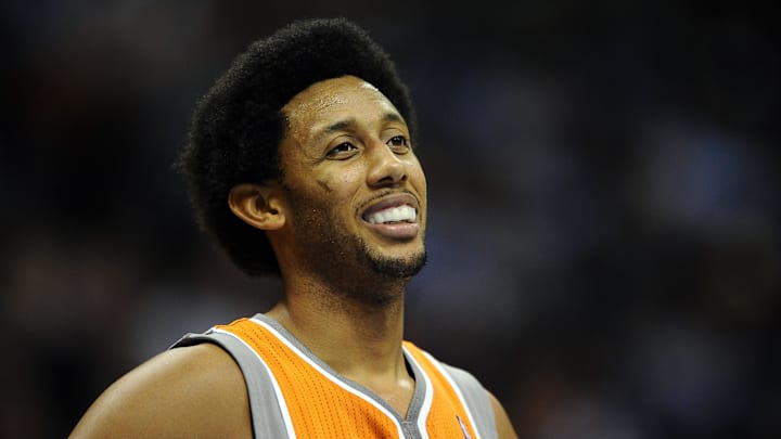 Dec 20 2011; Denver, CO, USA; Phoenix Suns shooting guard Josh Childress (1) during the fourth quarter of a preseason game against the Denver Nuggets at Pepsi Center. The Nuggets defeated the Suns 127-110. Mandatory Credit: Ron Chenoy-Imagn Images Dec 20 2011; Denver, CO, USA; Phoenix Suns shooting guard Josh Childress (1) during the fourth quarter of a preseason game against the Denver Nuggets at Pepsi Center. The Nuggets defeated the Suns 127-110. Mandatory Credit: Ron Chenoy-Imagn Images