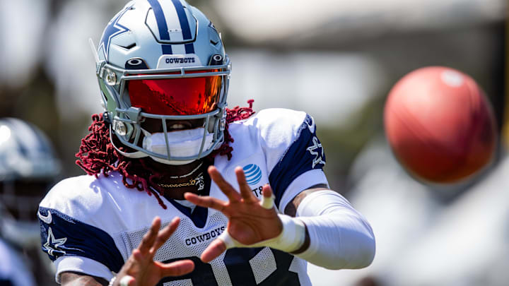 Dallas Cowboys wide receiver CeeDee Lamb during training camp at the Marriott Residence Inn-River Ridge playing fields. Dallas Cowboys wide receiver CeeDee Lamb during training camp at the Marriott Residence Inn-River Ridge playing fields.