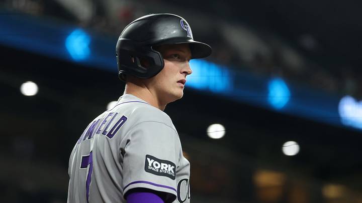 Rockies first baseman TJ Rumfield against the Diamondbacks. Credit: Mark J. Rebilas-Imagn Rockies first baseman TJ Rumfield against the Diamondbacks. Credit: Mark J. Rebilas-Imagn