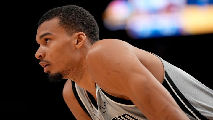Apr 1, 2026; San Francisco, California, USA; San Antonio Spurs center Victor Wembanyama (1) stands on the court during a break in the action against the Golden State Warriors in the third quarter at the Chase Center. Mandatory Credit: Cary Edmondson-Imagn Images Apr 1, 2026; San Francisco, California, USA; San Antonio Spurs center Victor Wembanyama (1) stands on the court during a break in the action against the Golden State Warriors in the third quarter at the Chase Center. Mandatory Credit: Cary Edmondson-Imagn Images