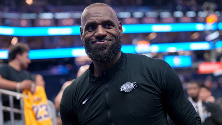 Apr 9, 2026; San Francisco, California, USA; Los Angeles Lakers forward LeBron James (23) walks off the court after the game against the Golden State Warriors at the Chase Center. Mandatory Credit: Cary Edmondson-Imagn Images