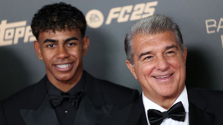 Lamine Yamal et Joan Laporta - FC Barcelone