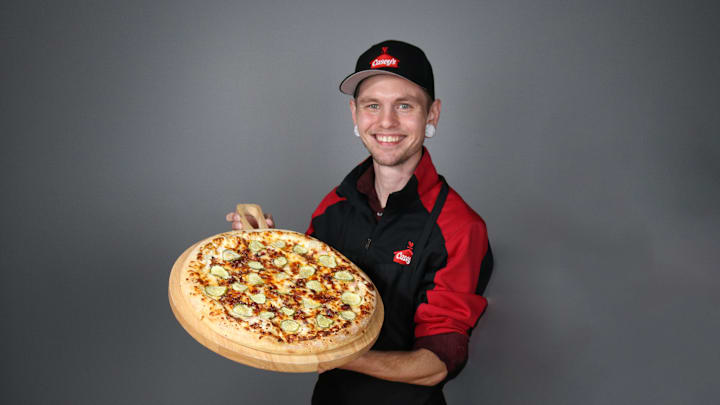 Casey's Pickle Wrap Pizza