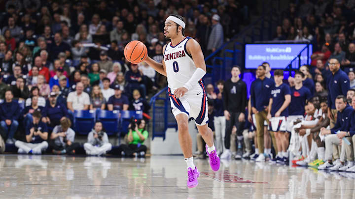Gonzaga Bulldogs senior guard Ryan Nembhard.