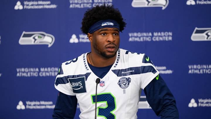Jun 9, 2026; Renton, WA, USA; Seattle Seahawks safety Nick Emmanwori (3) speaks to the media after minicamp practice at Virginia Mason Athletic Center. Mandatory Credit: Steven Bisig-Imagn Images Jun 9, 2026; Renton, WA, USA; Seattle Seahawks safety Nick Emmanwori (3) speaks to the media after minicamp practice at Virginia Mason Athletic Center. Mandatory Credit: Steven Bisig-Imagn Images
