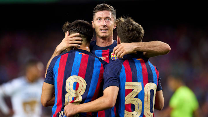 Robert Lewandowski ya sabe lo que es marcar un gol con el FC Barcelona 