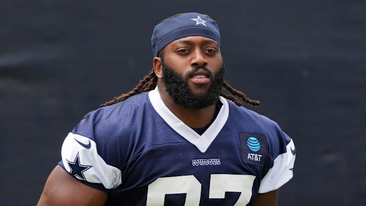 Dallas Cowboys defensive tackle Osa Odighizuwa during training camp at the River Ridge Fields. 