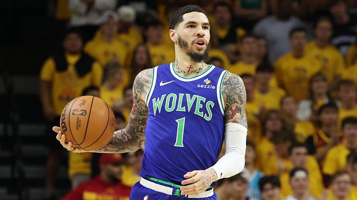 Oct 7, 2026; Ames, Iowa, USA;  Minnesota Timberwolves guard LaMelo Ball (1) sets the offense against the Indiana Pacers at James H. Hilton Coliseum.  Mandatory Credit: Reese Strickland-Imagn Images