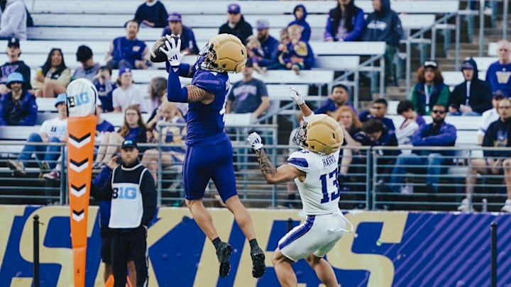 CJ Christian intercepts a Spring Game pass and then runs it back 65  yards.