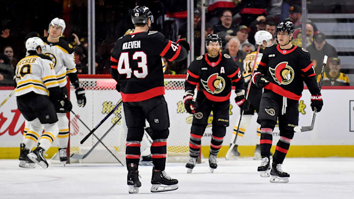 Tim Stutzle, Tyler Kleven, Claude Giroux