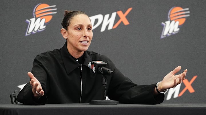WNBA All-Star Diana Taurasi reflects on her 20 seasons with the Phoenix Mercury during a retirement news conference at the Phoenix Mercury's practice facility on March 13, 2025. WNBA All-Star Diana Taurasi reflects on her 20 seasons with the Phoenix Mercury during a retirement news conference at the Phoenix Mercury's practice facility on March 13, 2025.