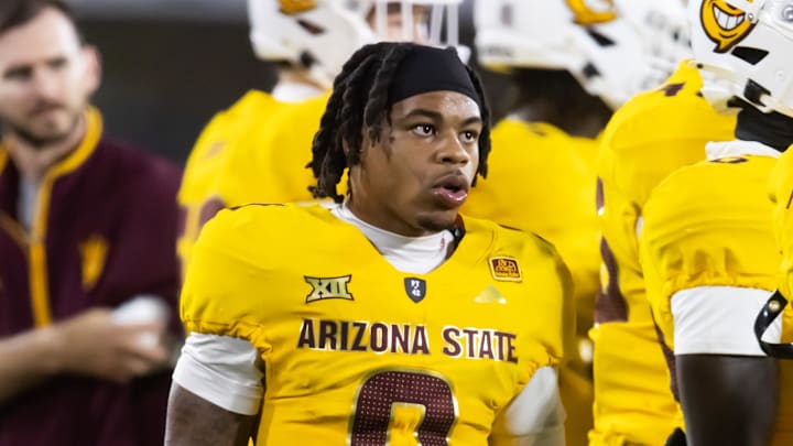 Sep 7, 2024; Tempe, Arizona, USA; Arizona State Sun Devils defensive back Cole Martin (0) against the Mississippi State Bulldogs at Mountain America Stadium. Mandatory Credit: Mark J. Rebilas-Imagn Images