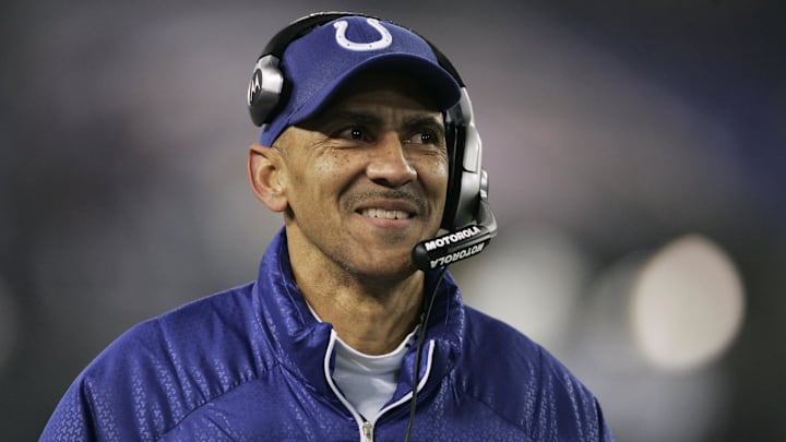 Dec 9, 2007; Baltimore, MD, USA; Indianapolis Colts head coach Tony Dungy during the second half against the Baltimore Ravens at M&T Bank Stadium. Indianapolis won the game 44-20. Dec 9, 2007; Baltimore, MD, USA; Indianapolis Colts head coach Tony Dungy during the second half against the Baltimore Ravens at M&T Bank Stadium. Indianapolis won the game 44-20.