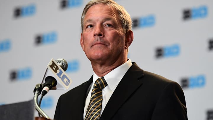 Jul 24, 2017; Chicago, IL, USA; Iowa head coach Krik Ferentz addresses the media during the Big Ten