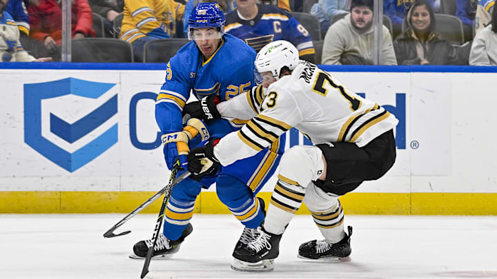 St. Louis Blues center Jordan Kyrou (25)