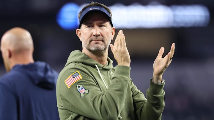 Dallas Cowboys head coach Brian Schottenheimer looks on before the game against the Arizona Cardinals.