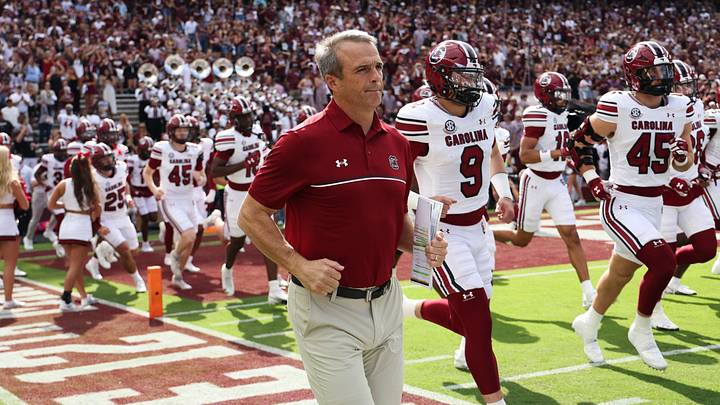 Nov 15, 2025; College Station, Texas, USA; South Carolina Gamecocks head coach Shane Beamer runs onto the field with players before the game against the Texas A&M Aggies at Kyle Field. Mandatory Credit: Troy Taormina-Imagn Images Nov 15, 2025; College Station, Texas, USA; South Carolina Gamecocks head coach Shane Beamer runs onto the field with players before the game against the Texas A&M Aggies at Kyle Field. Mandatory Credit: Troy Taormina-Imagn Images