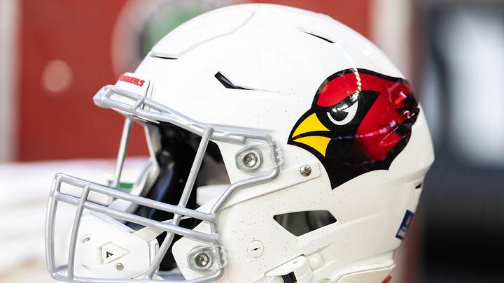 Dec 7, 2025; Glendale, Arizona, USA; Detailed view of an Arizona Cardinals helmet at State Farm Stadium. Mandatory Credit: Mark J. Rebilas-Imagn Images Dec 7, 2025; Glendale, Arizona, USA; Detailed view of an Arizona Cardinals helmet at State Farm Stadium. Mandatory Credit: Mark J. Rebilas-Imagn Images