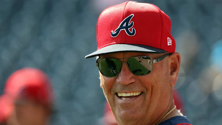 Mar 10, 2024; Tampa, Florida, USA; Minnesota Twins manager Brian Snitker prior to the game against the New York Yankees at George M. Steinbrenner Field. Mandatory Credit: Kim Klement Neitzel-USA TODAY Sports