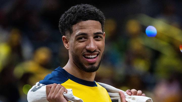 Mar 2, 2025; Indianapolis, Indiana, USA; Indiana Pacers guard Tyrese Haliburton (0) in the first half against the Chicago Bulls at Gainbridge Fieldhouse. Mandatory Credit: Trevor Ruszkowski-Imagn Images