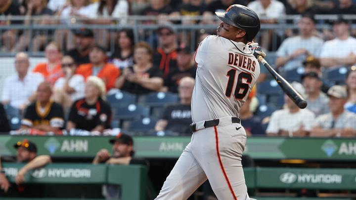 Rafael Devers and the Giants are underdogs in Pittsburgh. Rafael Devers and the Giants are underdogs in Pittsburgh.