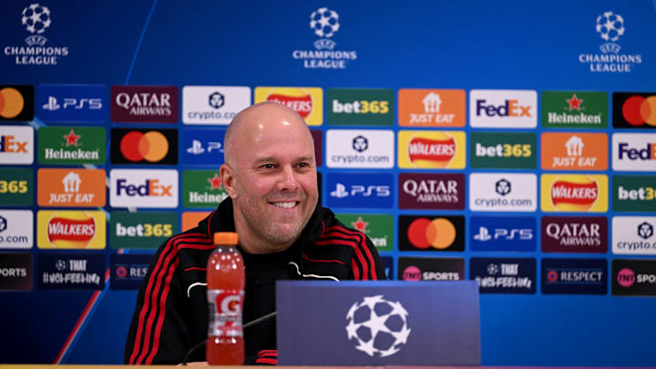 Liverpool FC Training Session And Press Conference - UEFA Champions League 2025/26 League Phase MD8